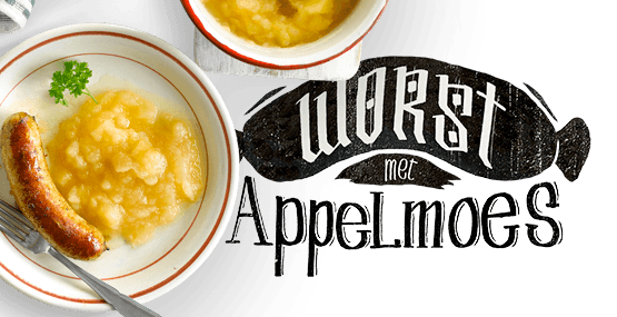 Worst met appelmoes