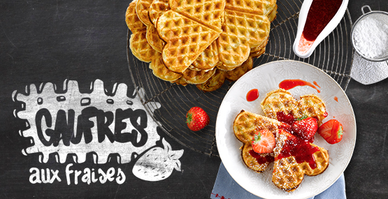 Gaufres aux fraises